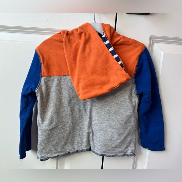 Mini Boden Colorblock/Striped Reversible Hoodie (Size 2-3) - Picture 2 of 5